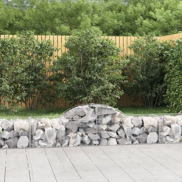 vidaXL Gabion Basket Set of 2 Silver Galvanized Iron Extra Large