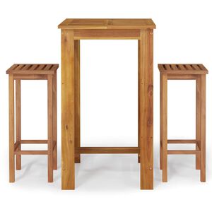 vidaXL Garden Bar Set Natural Acacia Wood Solid Acacia Wood Medium