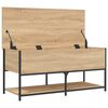 vidaXL Storage Bench Sonoma oak Engineered wood, metal 39.4 in