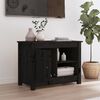 vidaXL TV Cabinet Black Solid pine wood Small TV Cabinet Rectangular