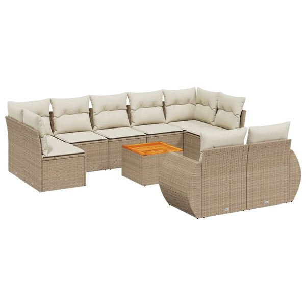 vidaXL Garden Sofa Set Beige