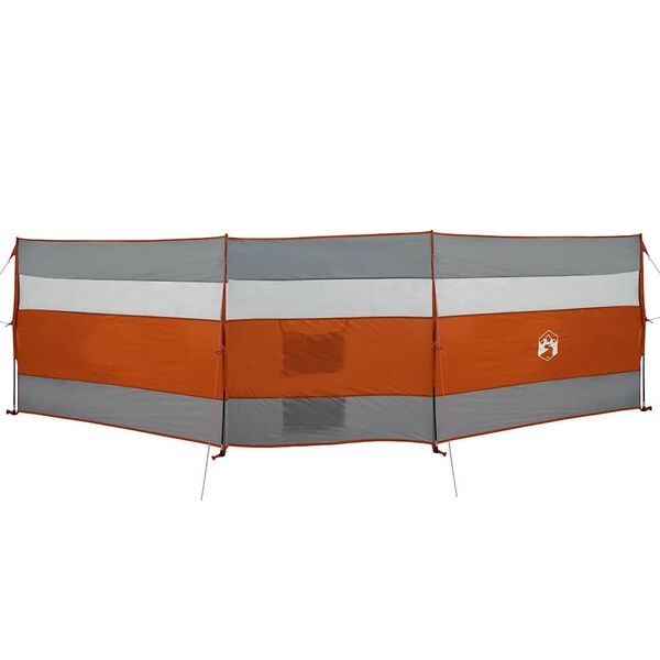 vidaXL Camping Windbreak Grey and Orange 200.0x51.2" Waterproof