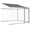 vidaXL Dog Cage Grey Galvanized Steel 157.5 x 78.7 x 78.7 in Durable