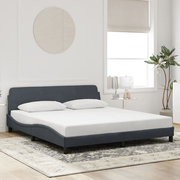 vidaXL Bed Frame Dark Grey