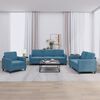 vidaXL Sofa Set Blue Velvet (100% polyester), metal, textilene, plywood