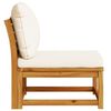 vidaXL Garden Sofa Acacia wood color, Cream white