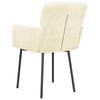 vidaXL Dining Chair Set of 2 Cream Velvet (100% polyester), metal, plywood