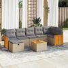 vidaXL Garden Sofa Set Beige, Light grey