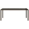 vidaXL Garden Table Brown PE rattan, tempered glass, powder-coated steel
