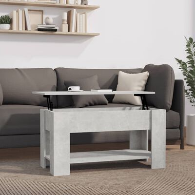 vidaXL Coffee Table Concrete Gray 39.8"x19.3"x20.5" Engineered Wood