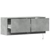 vidaXL TV Wall Cabinet Concrete Grey Engineered Wood Medium