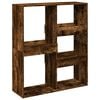 vidaXL Book Cabinet Smoked Oak Engineered Wood Medium Storage
