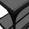 vidaXL Console Table Black glass Steel and Glass Large Console Table