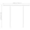 vidaXL Retractable Awning Cream Aluminum, Iron, Polyester Large
