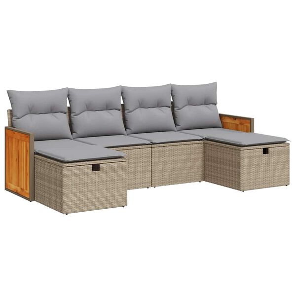 vidaXL Garden Sofa Set Beige