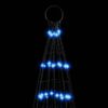 vidaXL LED Christmas Tree on Flagpole 1534 LEDs Blue 196.9"