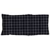 vidaXL Highback Chair Cushion Set of 2 Black Check Pattern