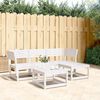vidaXL Garden Lounge Set White Solid Pine Wood Medium Modular