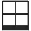 vidaXL Bookcase Black Engineered wood Medium Bookcase Rectangular
