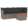 vidaXL Garden Sofa Set Grey, dark grey, brown