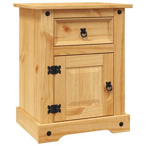 vidaXL Bedside Cabinet Brown Solid pinewood Medium Bedside Cabinet