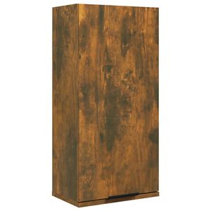 vidaXL Bathroom Cabinet Smoked Oak Engineered Wood Medium