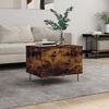 vidaXL Coffee Table Smoked Oak Engineered Wood and Metal Medium
