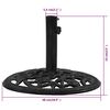 vidaXL Umbrella Base Black Cast Iron Large Durable Umbrella Base