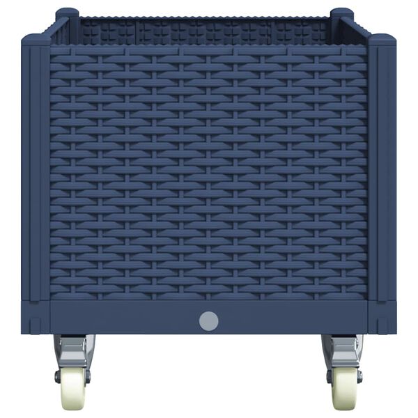 vidaXL Garden Planter Blue Grey Polypropylene Medium-sized