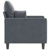 vidaXL Sofa Chair Dark Grey Velvet (100% polyester), metal, textilene, foam