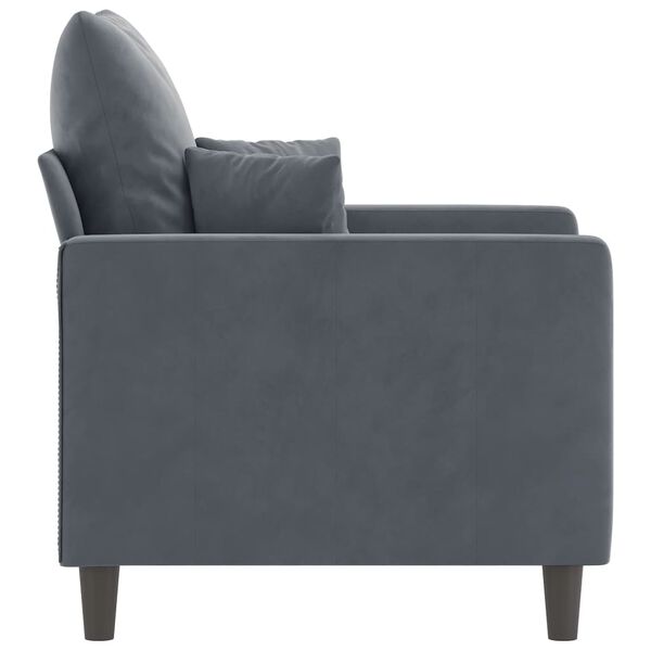 vidaXL Sofa Chair Dark Grey Velvet (100% polyester), metal, textilene, foam