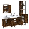 vidaXL Bathroom Furniture Set Smoked Oak