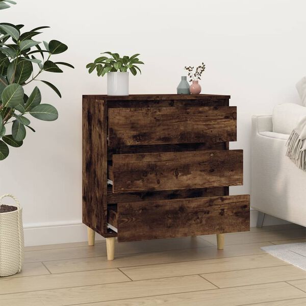 vidaXL Sideboard Smoked oak Engineered wood Medium Sideboard