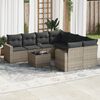 vidaXL Garden Sofa Set Grey