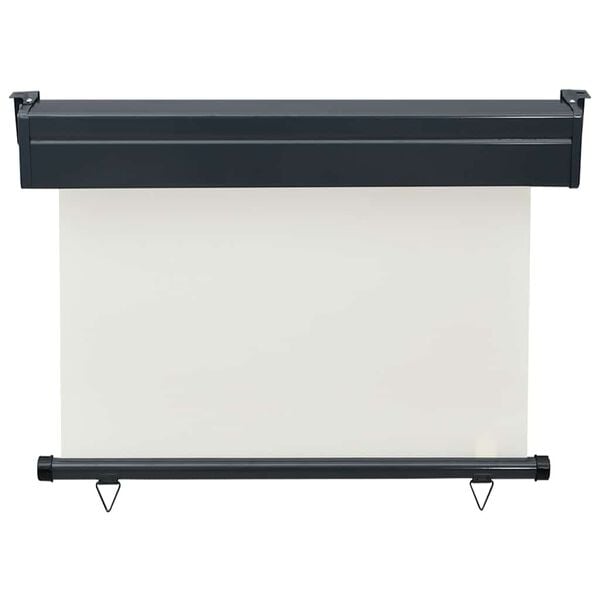 vidaXL Balcony Side Awning Cream Steel, Aluminum, 100% Polyester