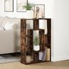 vidaXL Bookcase Smoked Oak Engineered Wood Medium Bookshelf