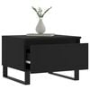 vidaXL Coffee Table Set of 2 Black Engineered wood, metal Medium