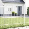 vidaXL Garden Fence 3 pcs Grey 16.73 x 1.97 ft Powder-coated Steel
