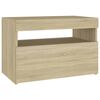vidaXL Bedside Cabinet Set of 2 Sonoma oak Engineered wood