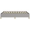 vidaXL Bed Frame Light Grey Polyester, Plywood, Engineered Wood Full