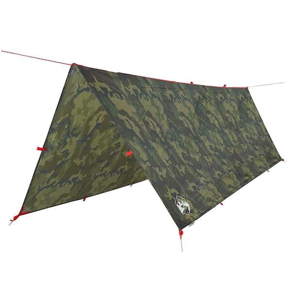vidaXL Camping Tarp Camouflage 159.8x120.5" Waterproof