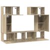 vidaXL TV Cabinet Set Set of 6 Sonoma Oak Engineered Wood Large