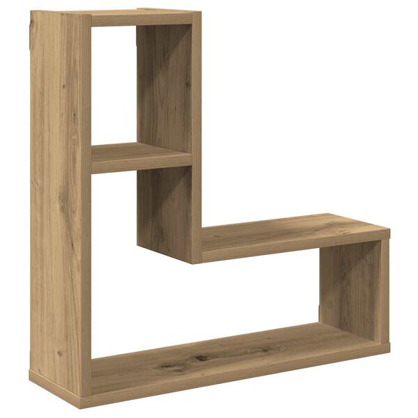 vidaXL Wall Cube Shelf Set of 2 Artisan Oak Engineered Wood