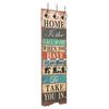 vidaXL Coat Rack Multicolor MDF board and metal hooks 47.2 x 15.7 in