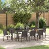 vidaXL Garden Dining Set 9 pcs Brown Poly rattan