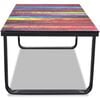 vidaXL Coffee Table Rainbow print on top with black frame