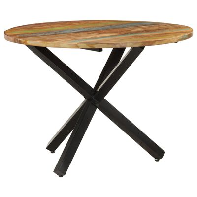 vidaXL Dining Table Round 39.4"x39.4"x29.5" Solid Reclaimed Wood