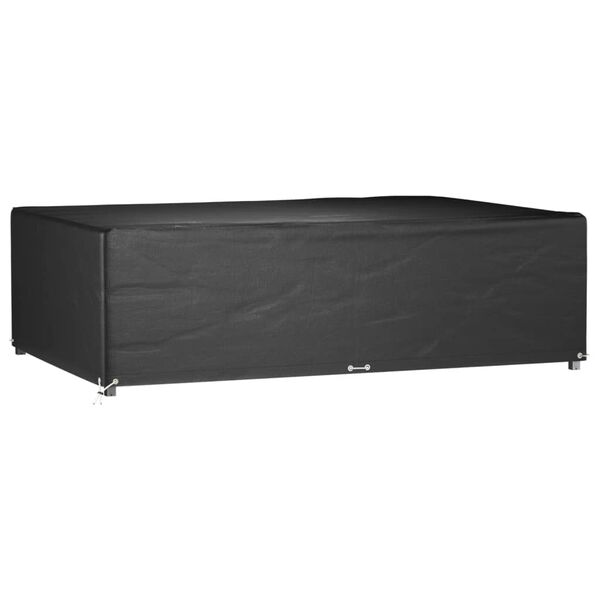 vidaXL Garden Furniture Cover Set of 2 Black Polyethylene, Aluminum