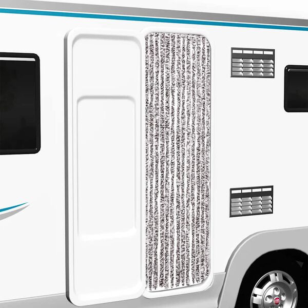 vidaXL Insect Curtain Brown and Beige 22.0x78.7" Chenille