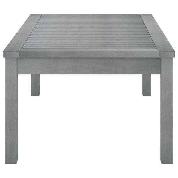vidaXL Garden Coffee Table Grey Solid acacia wood 39.4x19.7x13.0 in
